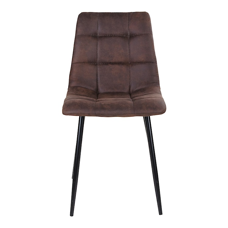 Krzesło tapicerowane Kirme ciemnobrązowe  - zdjęcie 2
