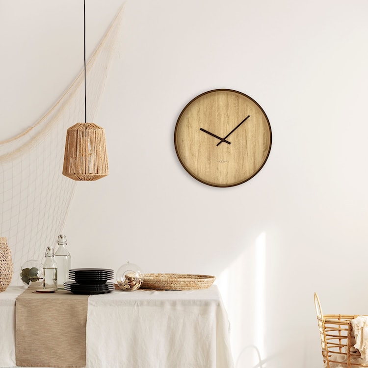 Zegar ścienny Oslo 50 cm jasnobrązowy  - zdjęcie 3