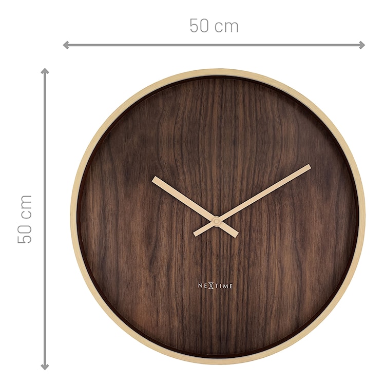 Zegar ścienny Oslo 50 cm ciemnobrązowy  - zdjęcie 8
