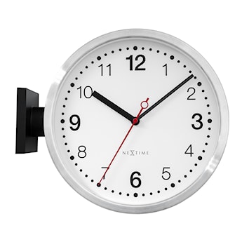 Zegar ścienny Double Small 28 cm biało-czarny