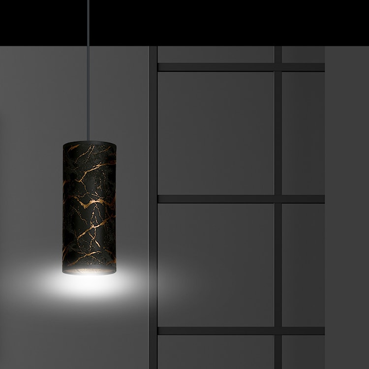 Lampa wisząca Karrla średnica 10 cm czarny marmur  - zdjęcie 3
