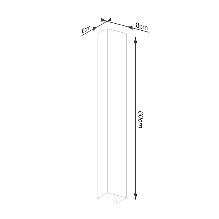 Kinkiet Freya 60 cm ochra czerwona  - zdjęcie 7