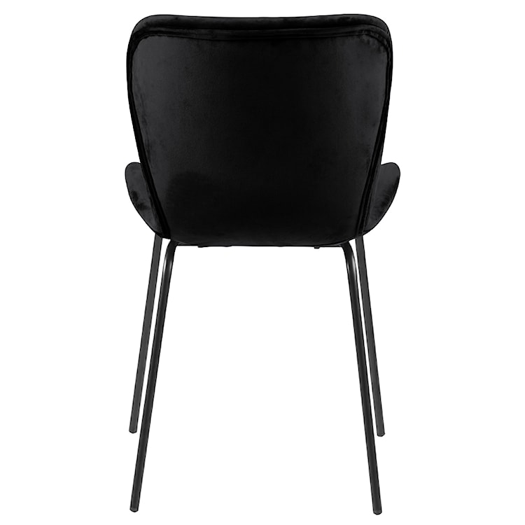 Krzesło tapicerowane Glena czarne na metalowych nóżkach  - zdjęcie 4