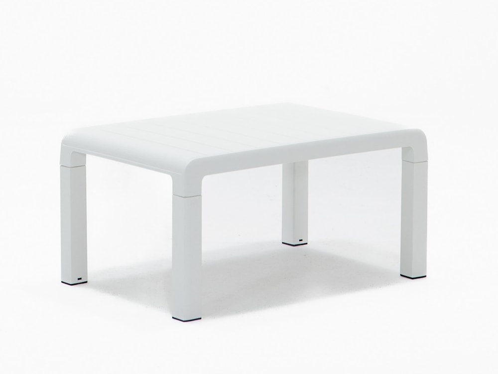 Zestaw ogrodowy pięcioosobowy Scrally ze stolikiem z tworzywa sztucznego i poduchami biały  - zdjęcie 8