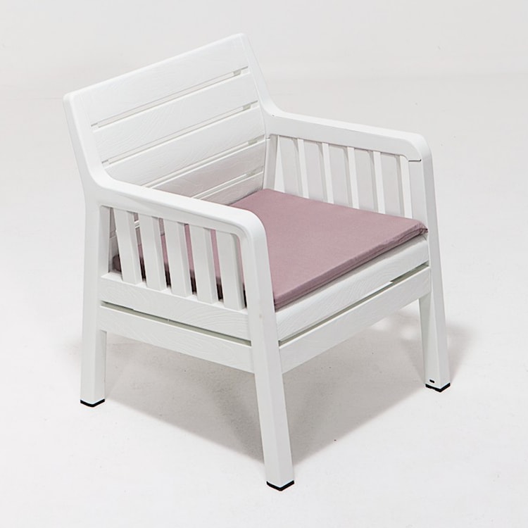 Fotel ogrodowy Scrally z tworzywa sztucznego biały  - zdjęcie 2