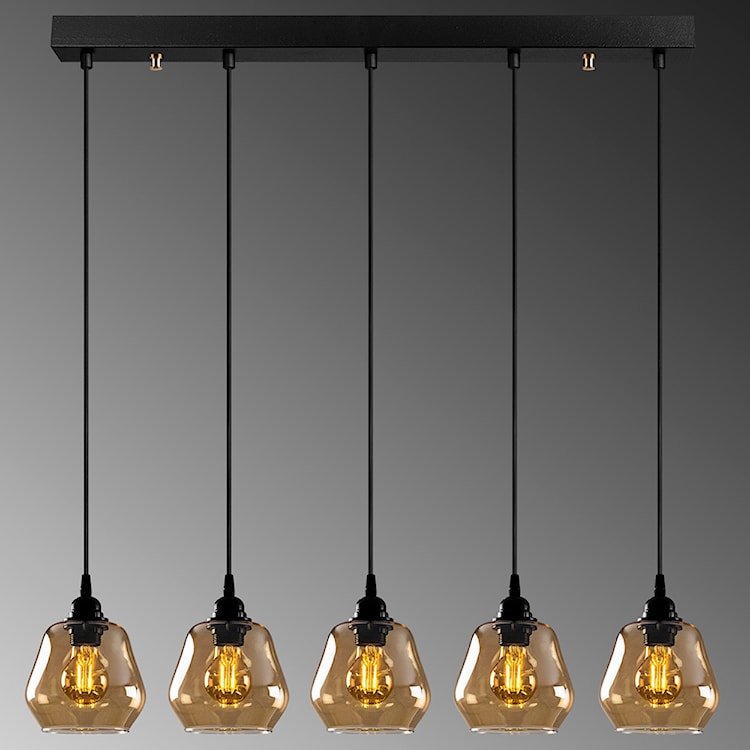 Lampa sufitowa Zelotti x5 85 cm czarna  - zdjęcie 4