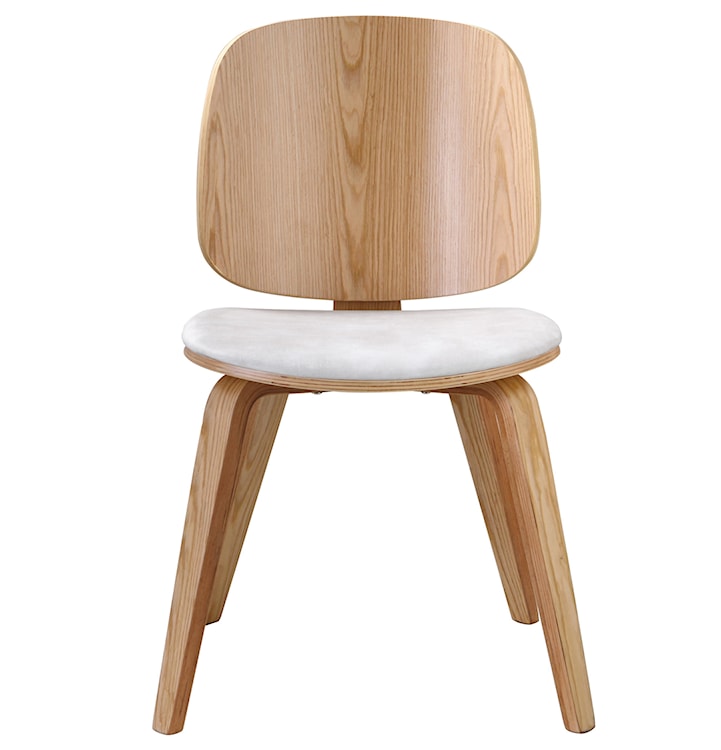 Krzesło drewniane Aluptor beżowy velvet/sklejka 