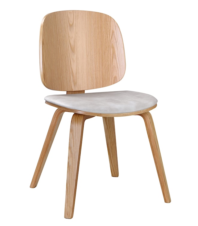 Krzesło drewniane Aluptor beżowy velvet/sklejka  - zdjęcie 2