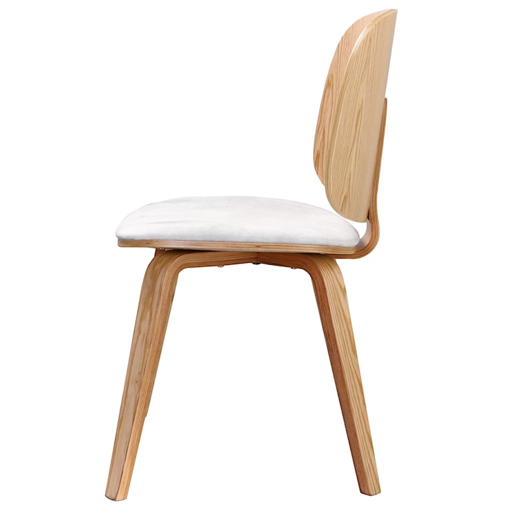 Krzesło drewniane Aluptor beżowy velvet/sklejka  - zdjęcie 3