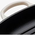 Le Creuset - Patelnia żeliwna grillowa Signature 26 cm kremowa  - zdjęcie 10