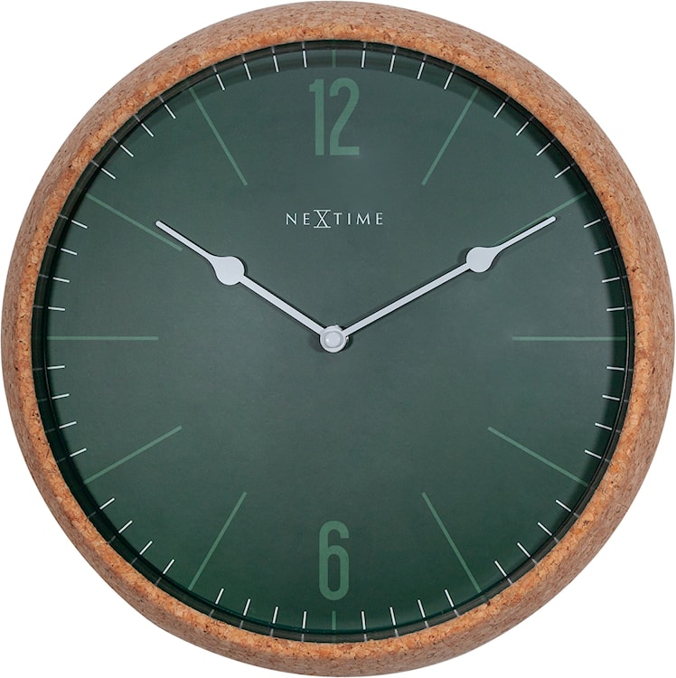 Zegar ścienny Cork 30 cm zielono-brązowy 