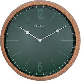 Zegar ścienny Cork 30 cm zielono-brązowy