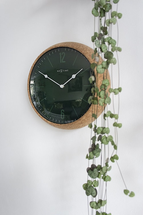 Zegar ścienny Cork 30 cm zielono-brązowy  - zdjęcie 2