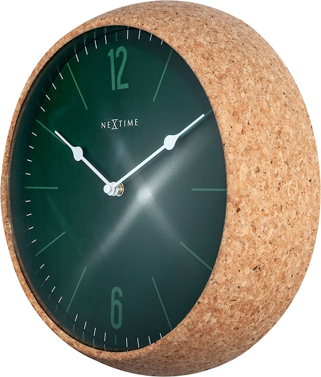 Zegar ścienny Cork 30 cm zielono-brązowy  - zdjęcie 6