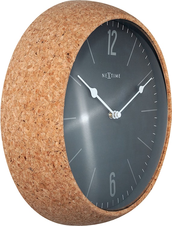 Zegar ścienny Cork 30 cm czarno-brązowy  - zdjęcie 6