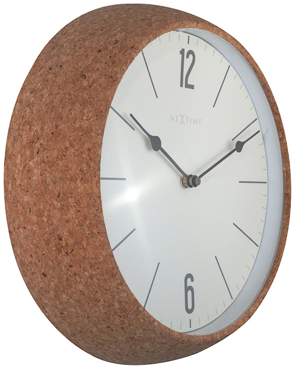 Zegar ścienny Cork 30 cm biało-brązowy  - zdjęcie 4