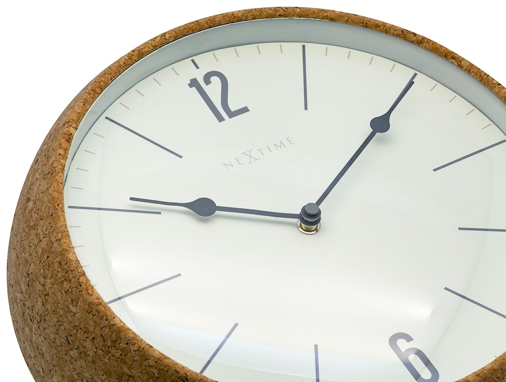 Zegar ścienny Cork 30 cm biało-brązowy  - zdjęcie 6