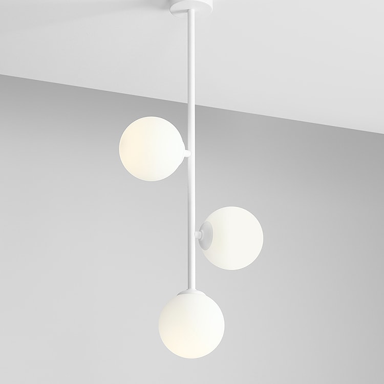 Lampa wisząca Oblishers x3 biała  - zdjęcie 2
