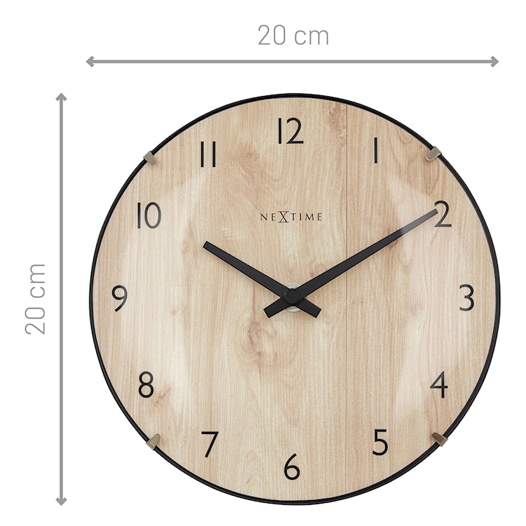 Zegar ścienny Edge Wood 20 cm jasnobrązowy  - zdjęcie 10