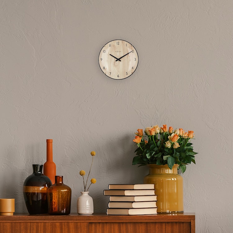Zegar ścienny Edge Wood 20 cm jasnobrązowy  - zdjęcie 2