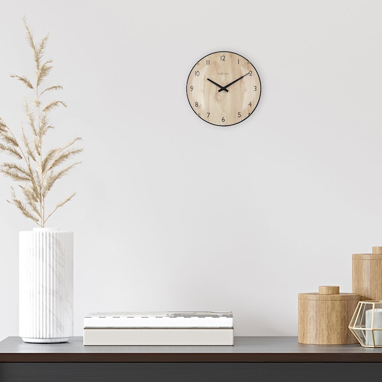 Zegar ścienny Edge Wood 20 cm jasnobrązowy  - zdjęcie 3