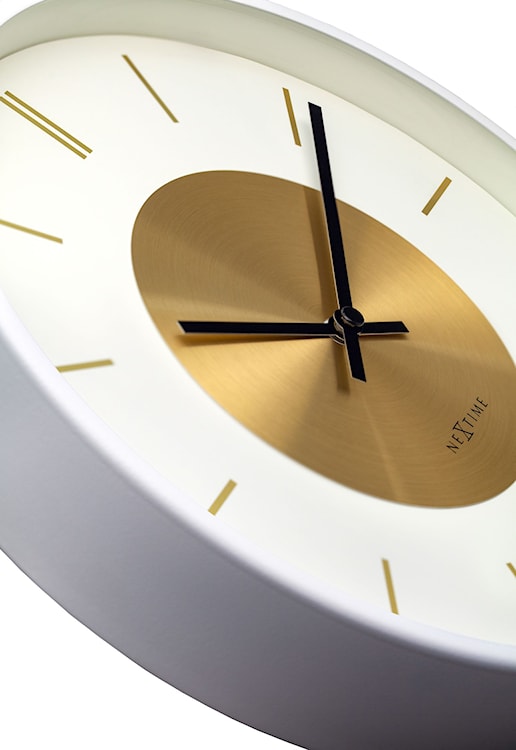 Zegar ścienny Retro 25 cm biało-złoty  - zdjęcie 5