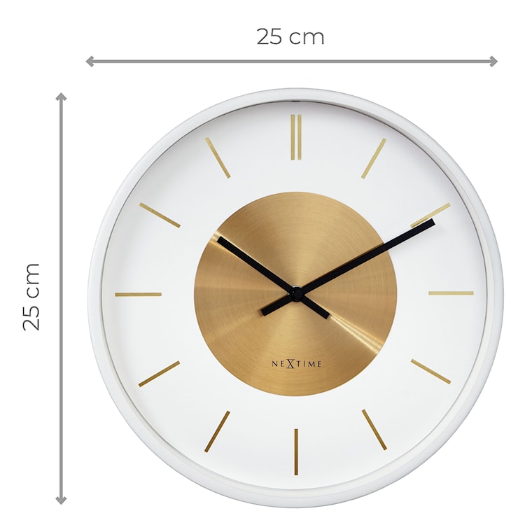 Zegar ścienny Retro 25 cm biało-złoty  - zdjęcie 7