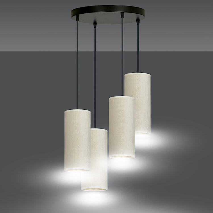 Lampa wisząca Bonett x4 asymetryczna średnica 35 cm biała  - zdjęcie 5