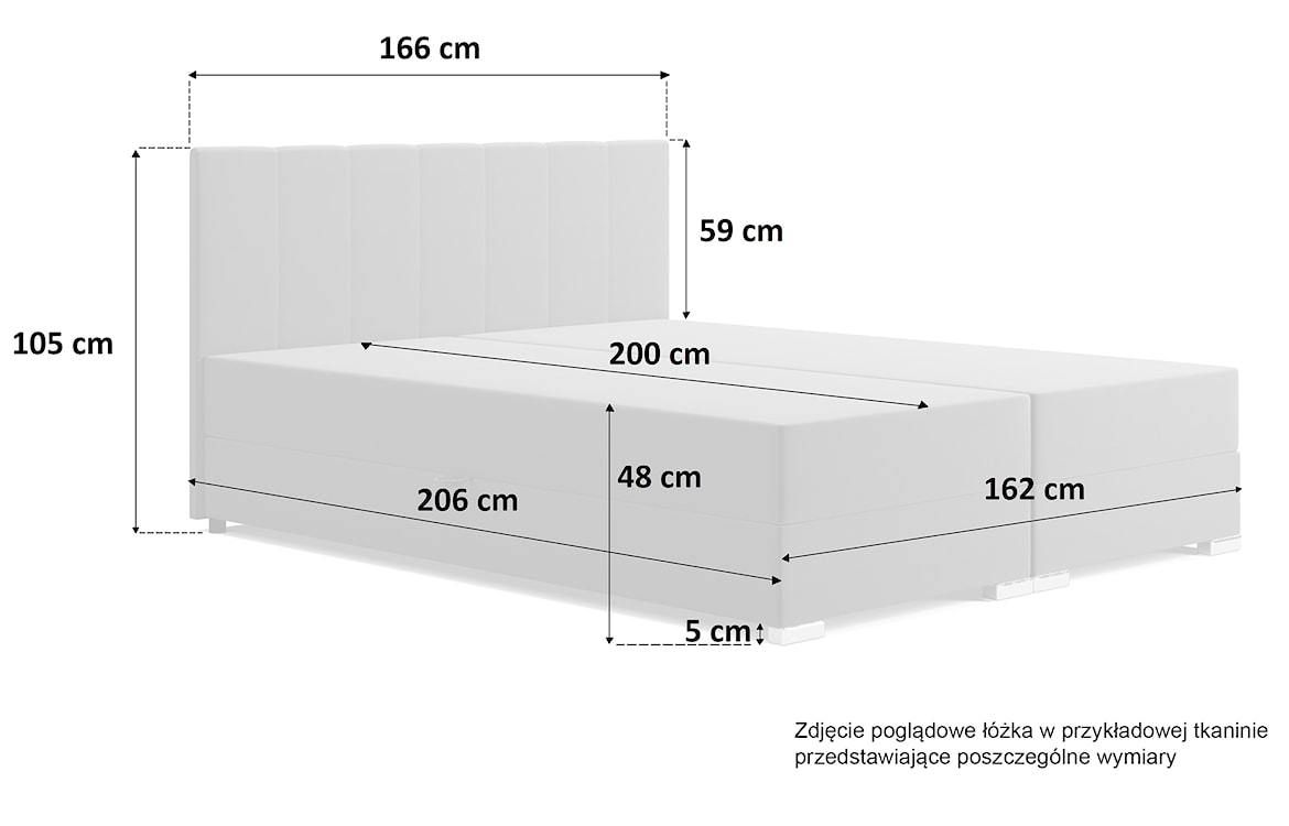 Łóżko kontynentalne 160x200 cm Moluki z pojemnikami czarne velvet  - zdjęcie 4