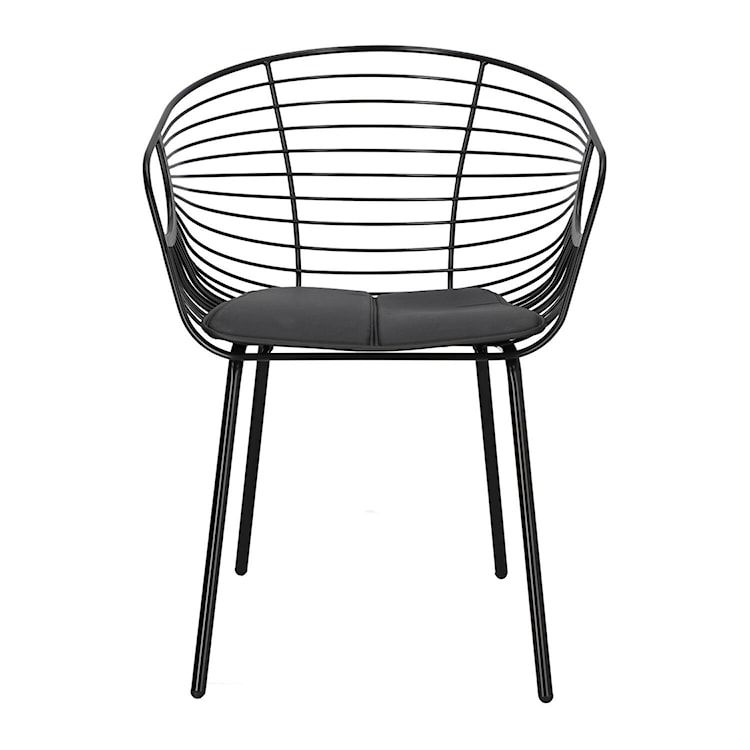 Krzesło metalowe Margive czarne  - zdjęcie 2