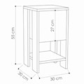 Szafka nocna Emeno minimalistyczna biała  - zdjęcie 4