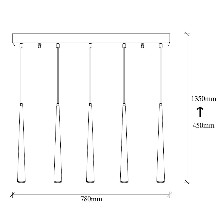 Żyrandol Cally x5 minimalistyczny  - zdjęcie 5