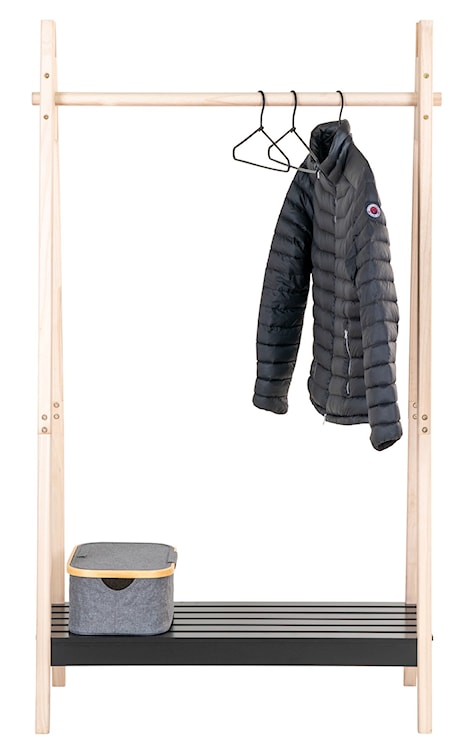 Wieszak stojący Liccort czarny/naturalny  - zdjęcie 4