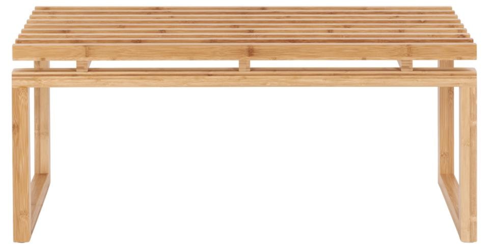 Ławka Sulands bambusowa lakierowana z lamelowym siedziskiem 100 cm  - zdjęcie 2
