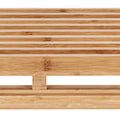 Ławka Sulands bambusowa lakierowana z lamelowym siedziskiem 100 cm  - zdjęcie 4