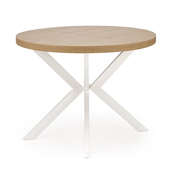 Stół rozkładany Obereler 100-250x100 cm dąb złoty/ biały