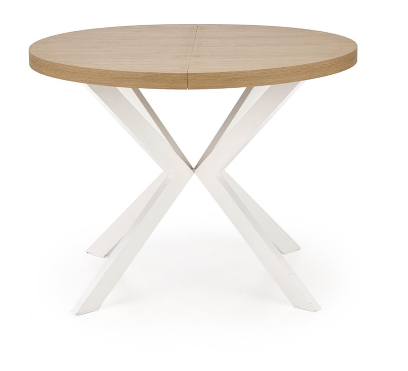 Stół rozkładany Obereler 100-250x100 cm dąb złoty/ biały  - zdjęcie 5
