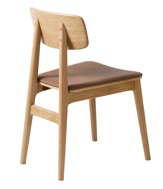 Krzesło drewniane Sunfirs beżowe siedzisko  - zdjęcie 3