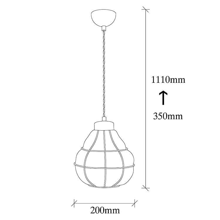 Lampa sufitowa Coradime szklana gruszka średnica 23 cm miedziana  - zdjęcie 5