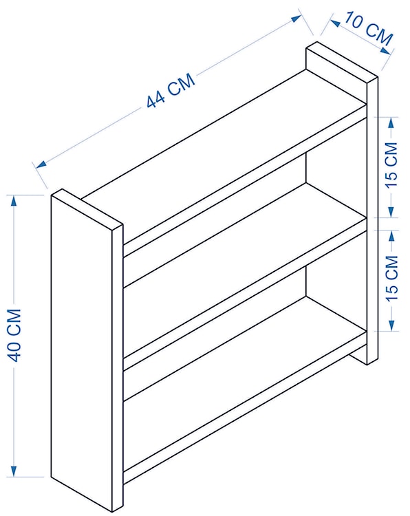 Półka stojąca Cosmic 44 cm dąb szafirowy  - zdjęcie 5