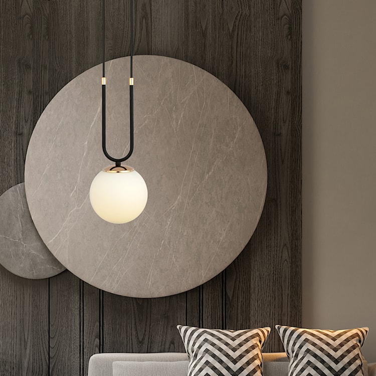 Lampa wisząca Greerlan czarno-biała  - zdjęcie 3