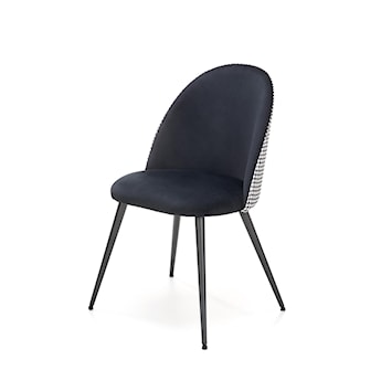 Krzesło tapicerowane Colachel czarno-białe