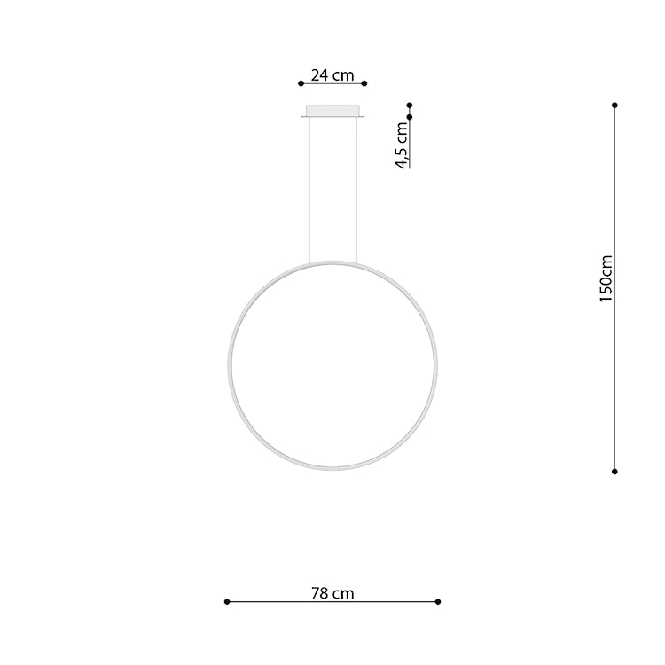 Lampa wisząca Retore średnica 78 cm 3000K biała  - zdjęcie 5