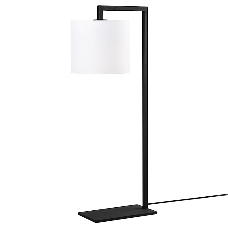 Lampa stołowa Gicanna klasyczna średnica 20 cm biała/czarna