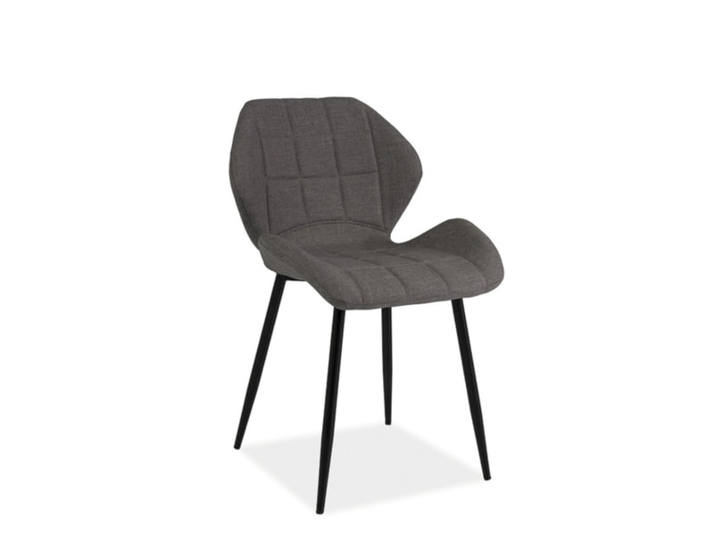 Krzesło tapicerowane Lasel szare podstawa prosta  - zdjęcie 3