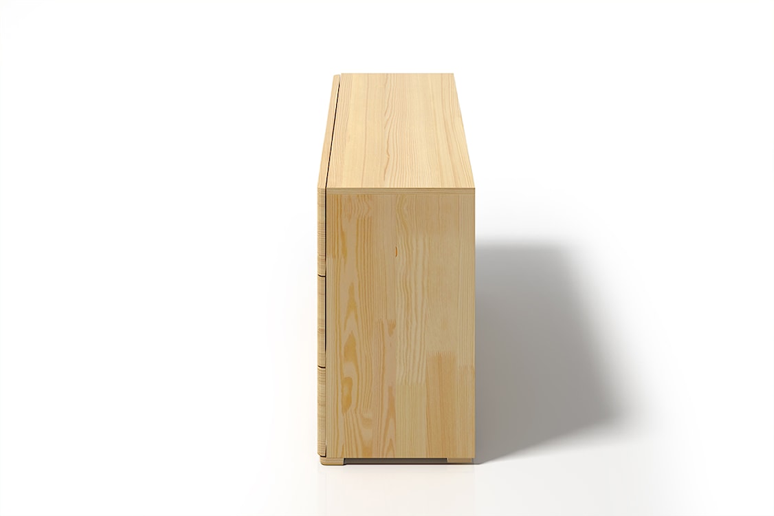 Komoda Herte z drewna sosnowego z trzema szufladami Palisander  - zdjęcie 5