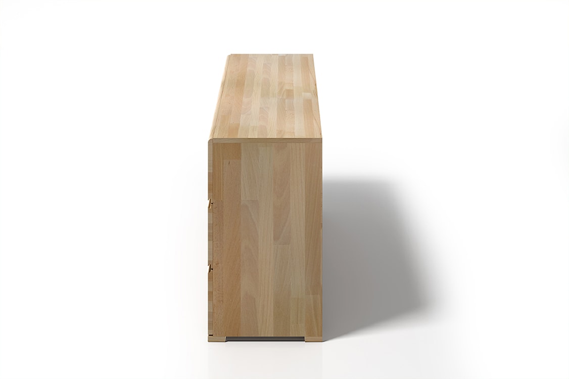 Komoda Loke z drewna bukowego z sześcioma szufladami Bielony  - zdjęcie 3
