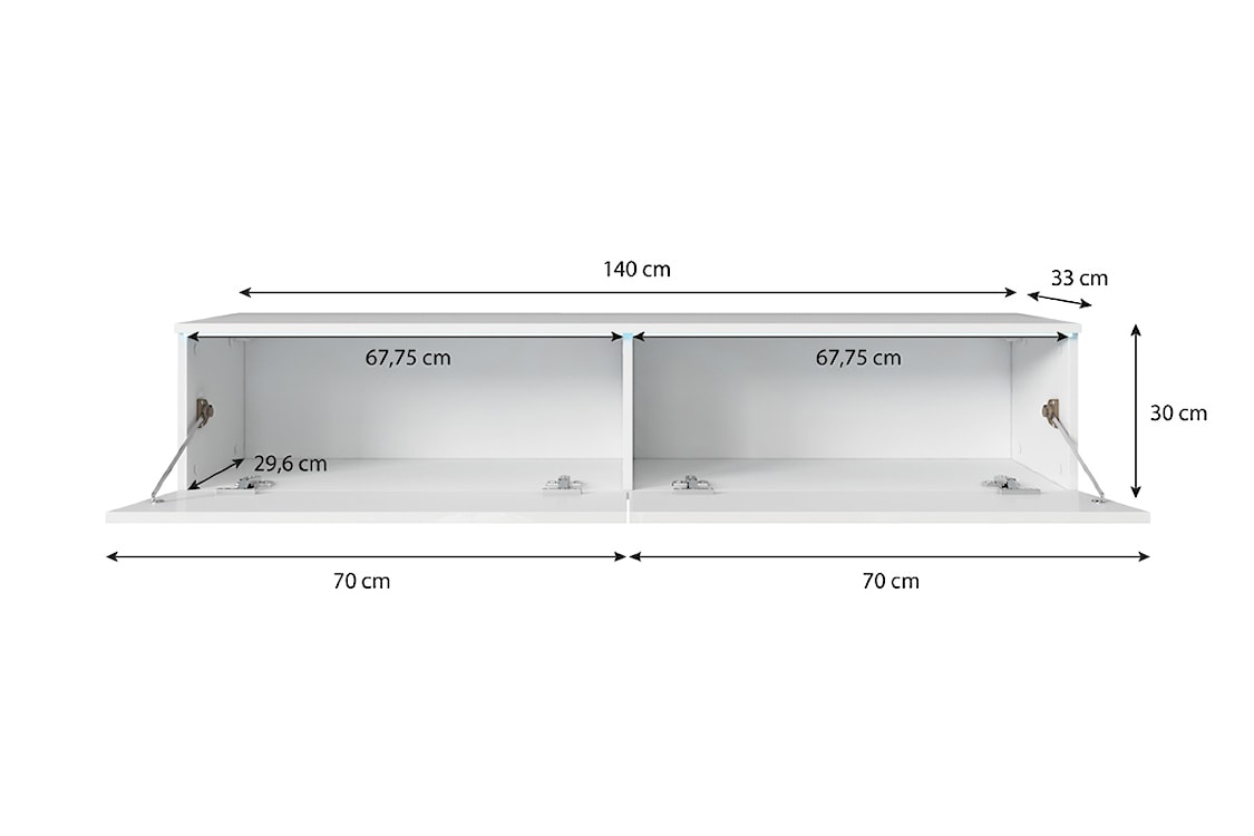 Szafka RTV Kane 140 cm Beton    - zdjęcie 5