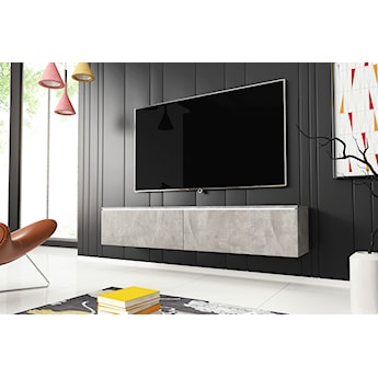 Szafka RTV Kane 140 cm Beton z oświetleniem