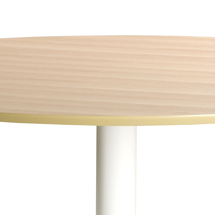 Stół okrągły Balsamita średnica 110 cm dąb na białej nodze  - zdjęcie 2